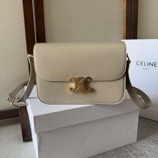 Celine Triomphe Retro Leather Shoulder Bag 187363