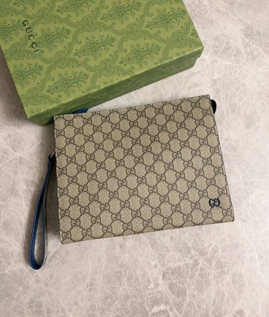 Gucci Clutch Bag PVC With Detachable Wrist Strap 768255