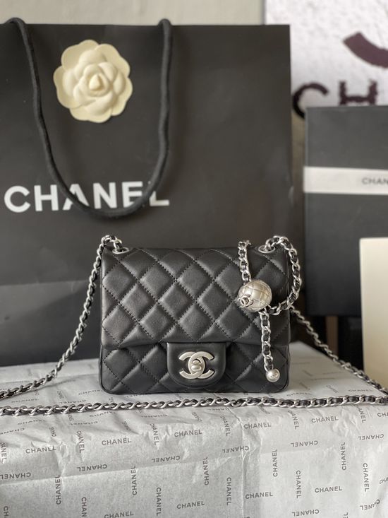 Chanel Classic Flap Gold Ball Adjustable Shoulder Bag AS1786