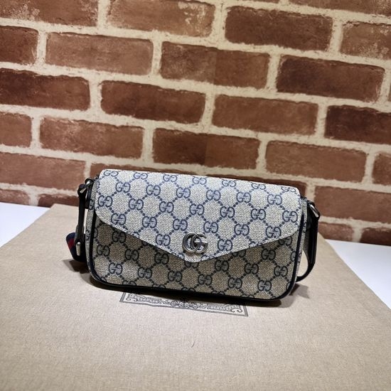 Gucci Coated Canvas Blue Bag 764961