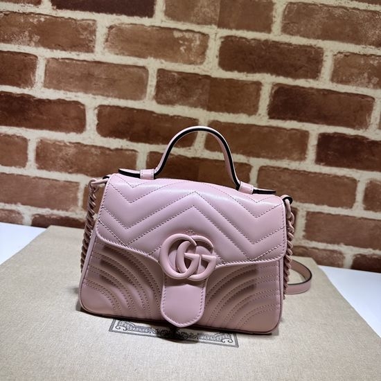 Gucci Trendy Shoulder Bag Pink Leather 702563