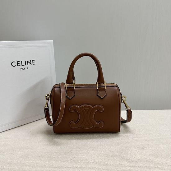 Celine Triomphe Small Boston Pillow Bag Tawny 113773