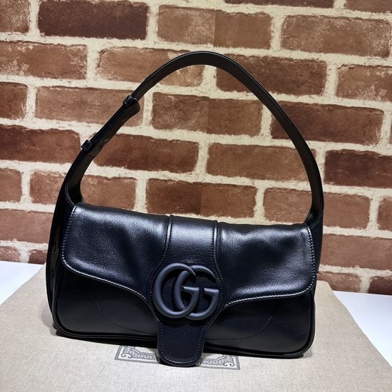 Gucci Black Leather Large Shoulder Bag 767226