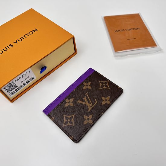 Louis Vuitton Monogram Macassar Purple Card Holder M82875