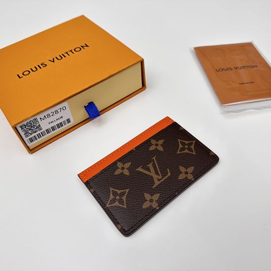 Louis Vuitton Monogram Macassar Orange Card Holder M82870