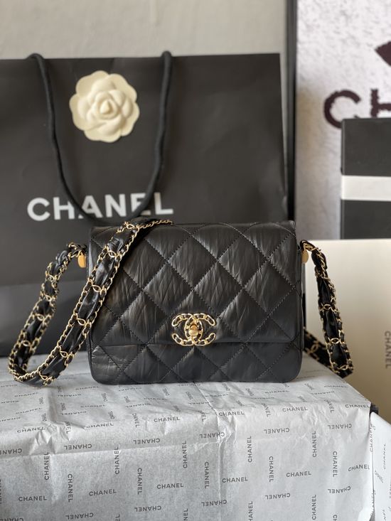Chanel Grained Calfskin Wide Strap Shoulder Bag AS4423
