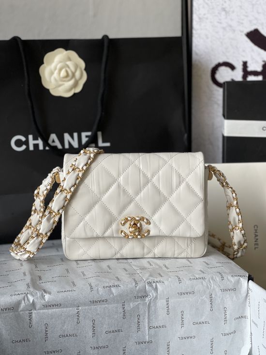 Chanel 23K Shoulder Bag Quilted Cowhide AS4423
