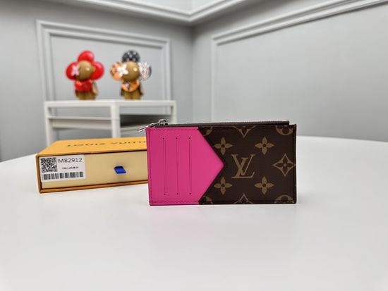 Louis Vuitton M82912 Coin Card Holder with Monogram Macassar Canvas