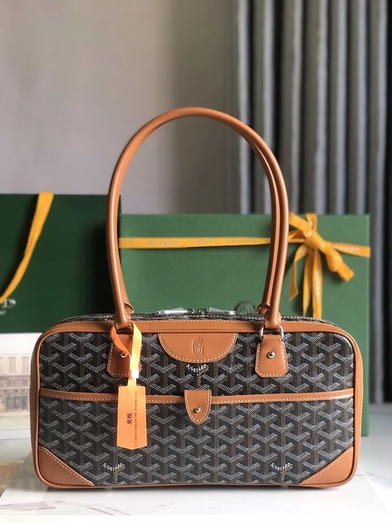 Goyard Vintage Baguette Bag Elegant Leather Handbag 020199