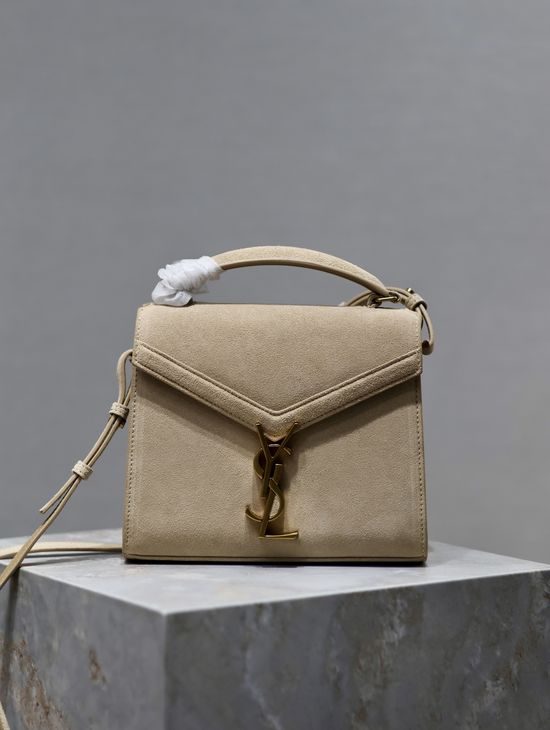 Yves Saint Laurent CASSANDRA Mini Suede Leather Briefcase 602716