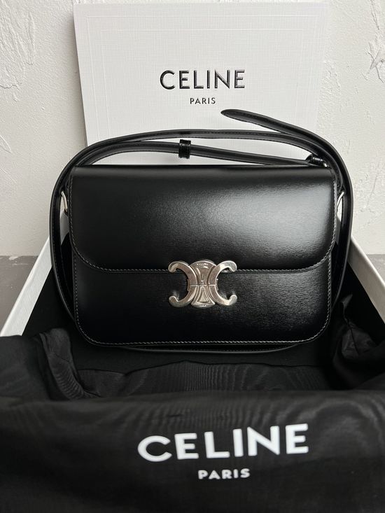 Celine Triomphe Classic Leather Shoulder Bag 187366
