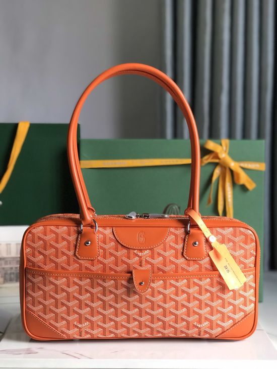 Goyard Vintage Baguette Classic Leather Handbag 020199