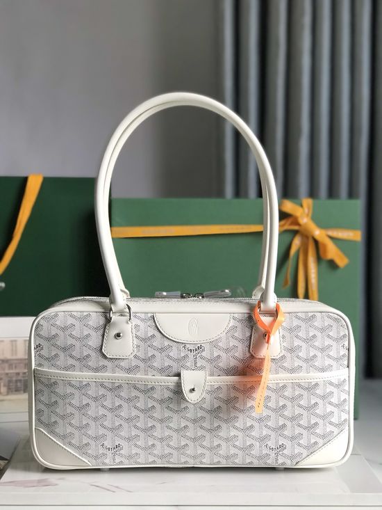 Goyard Vintage Baguette Classic Leather Handbag 020199