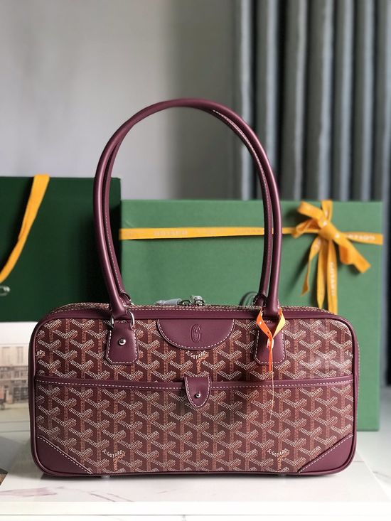 Goyard Vintage Baguette Classic Leather Handbag 020199