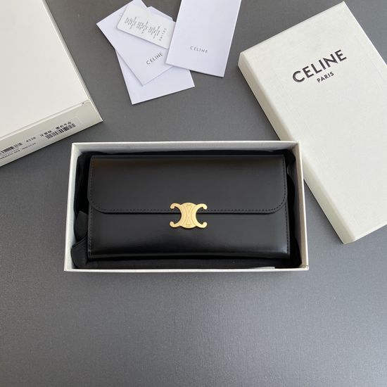 Celine Triomphe Leather Wallet 10E313DPV