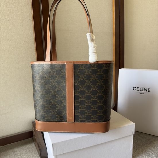 Celine CABAS Small Signature Printed Leather Bag 115082