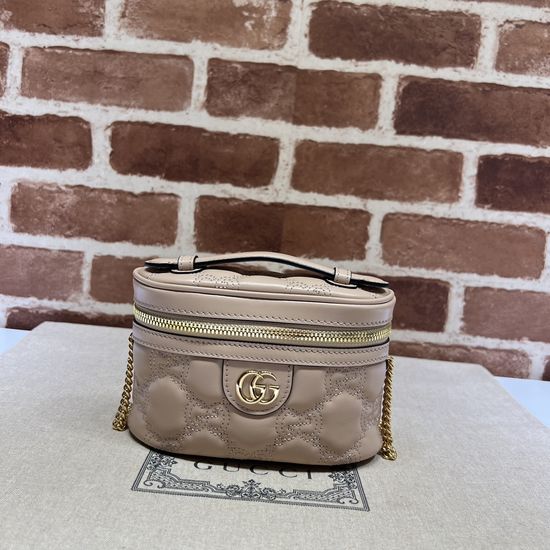 Gucci Handbag Dusty Pink Embroidered 723770