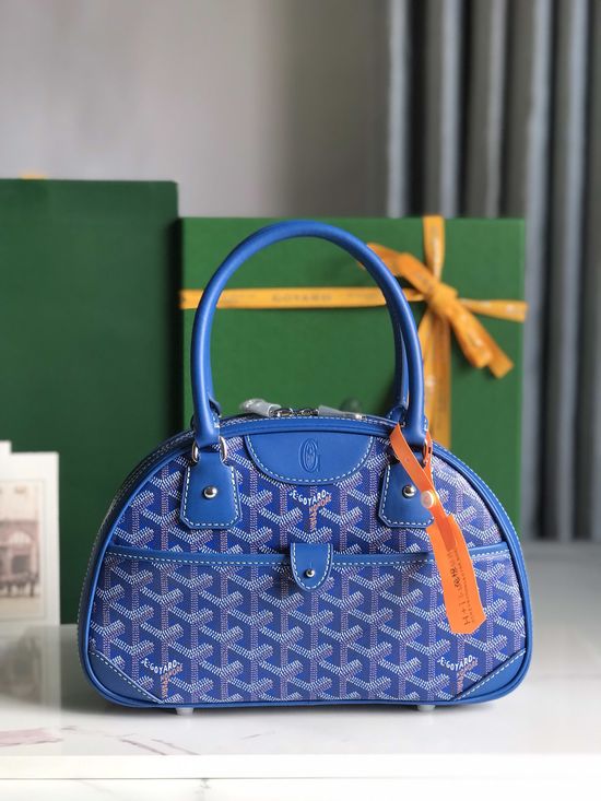 Goyard Bowling Mini Vintage Canvas Leather Bag 020298