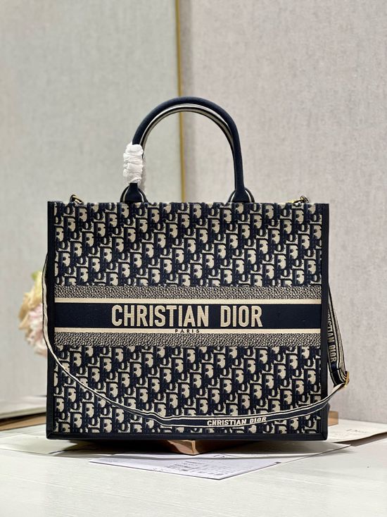 Christian Dior Book Tote Embroidered Shopping Bag 1286