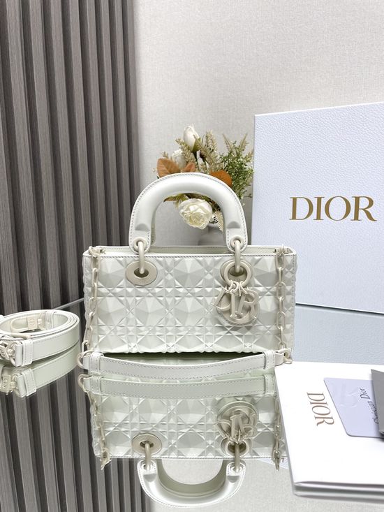 Christian Dior Lady DJoy White Diamond Pattern 0613