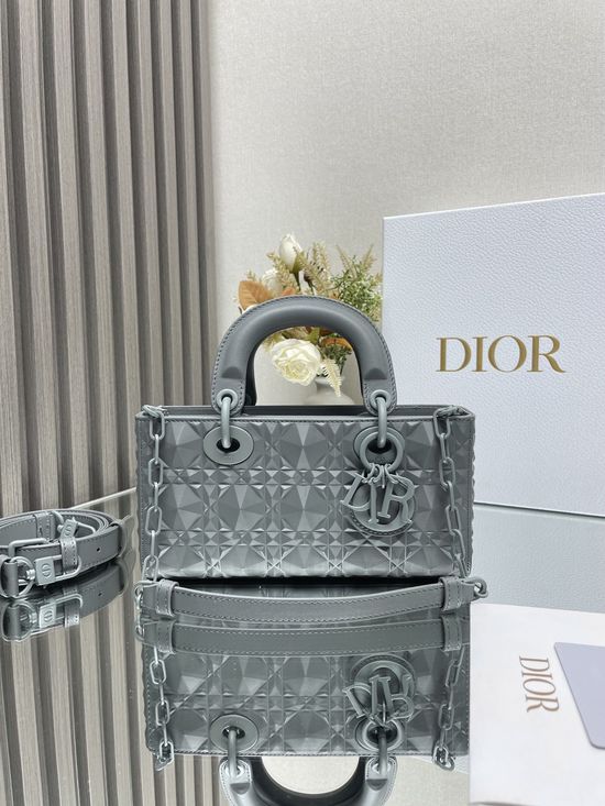 Christian Dior Lady DJoy Small Rock Gray 0613
