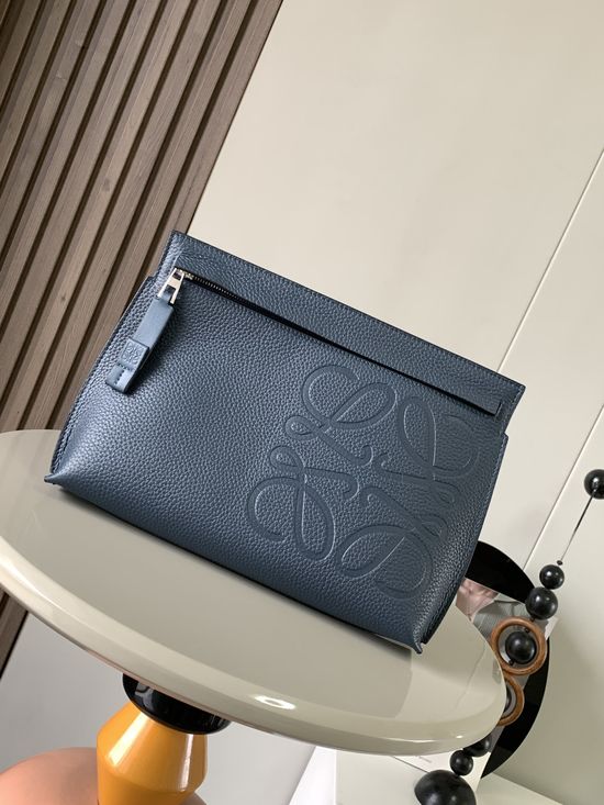 Loewe TT Pouch Grained Leather Clutch 9116