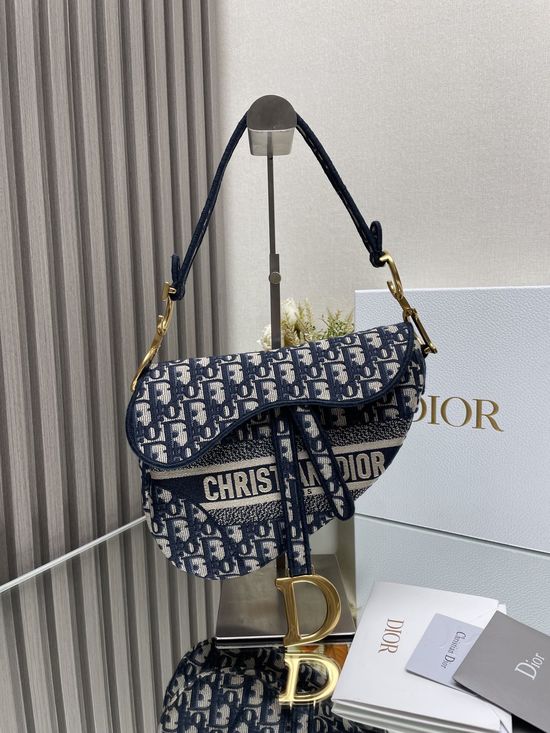 Christian Dior Saddle Bag Oblique Embroidery M0446