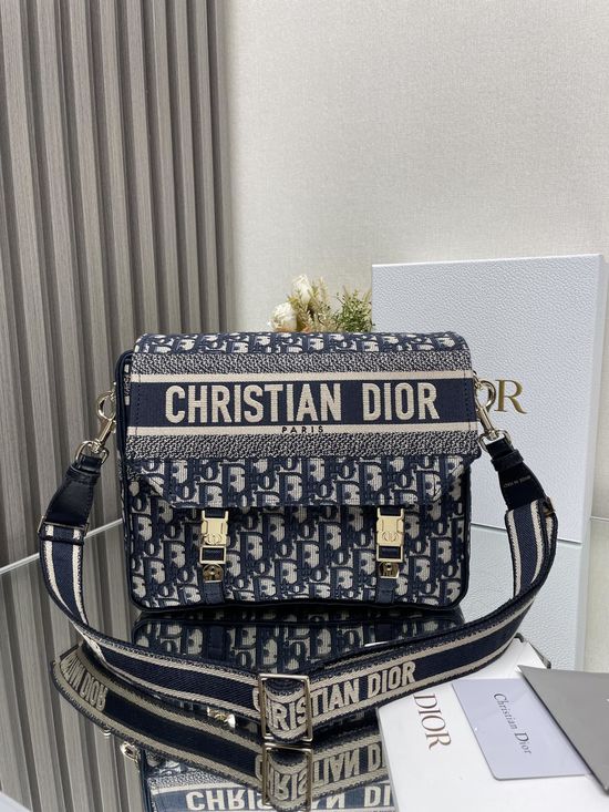 Christian Dior Oblique Lock Messenger Bag