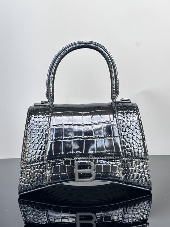 Balenciaga Hourglass Bag Exotic Crocodile Texture 127