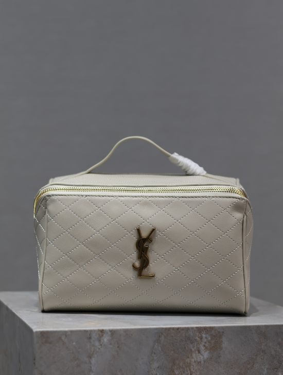 Yves Saint Laurent GABY Cosmetic Bag in White 753171