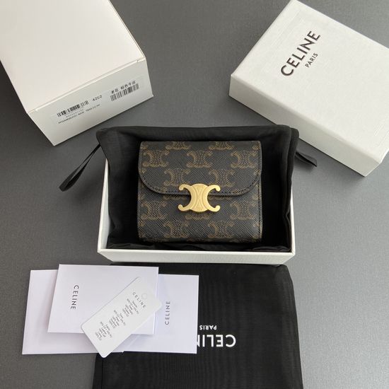 Celine Triomphe Printed Short Wallet 10D782CQH.04LU4202