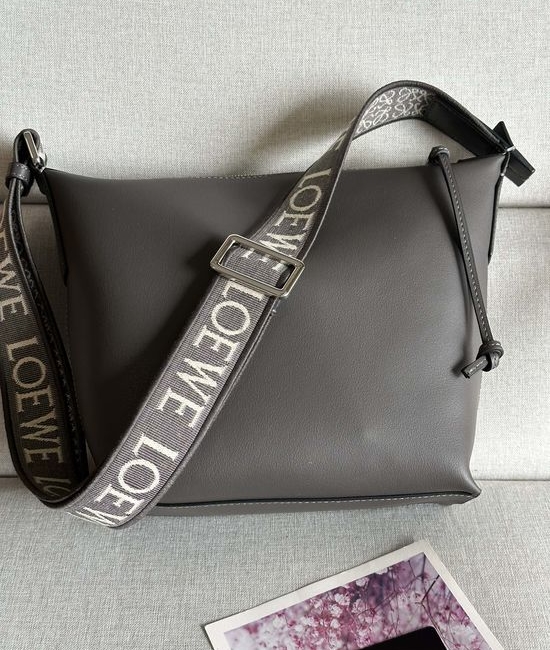 Loewe Cubi Messenger Bag Leather Trim 2201S