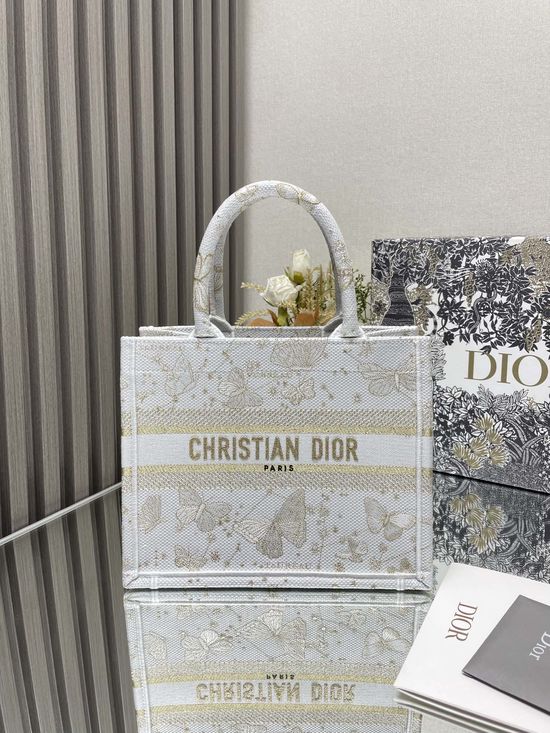 Christian Dior Gold Butterfly Small Shopping Bag 12466