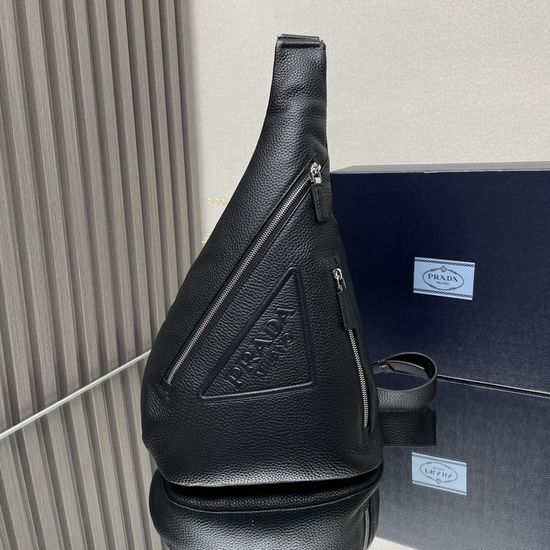 Prada Chest Bag Soft Calfskin with Triangle Logo 13666