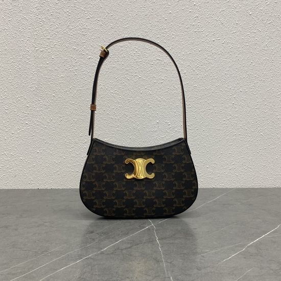 Celine TILLY Leather Shoulder Bag with Metal 115703
