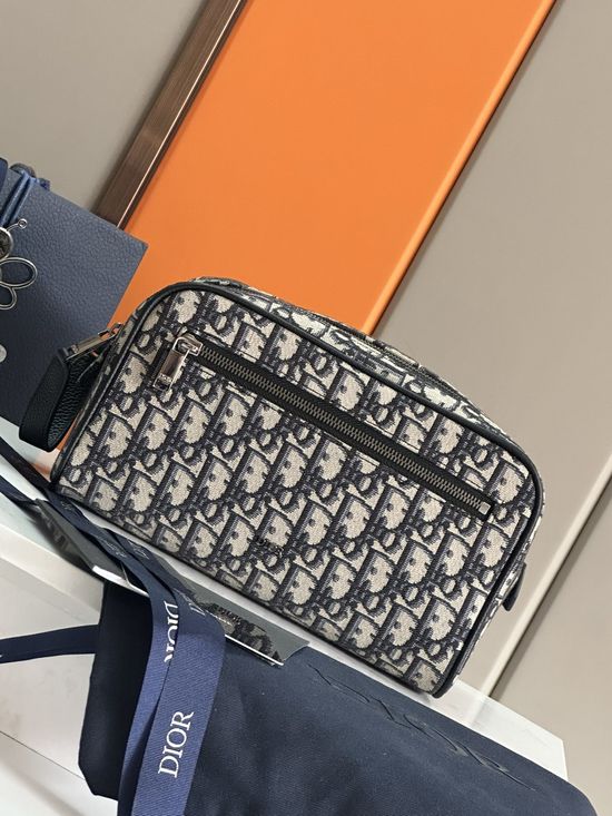 Christian Dior Oblique Printed Toiletry Pouch 227