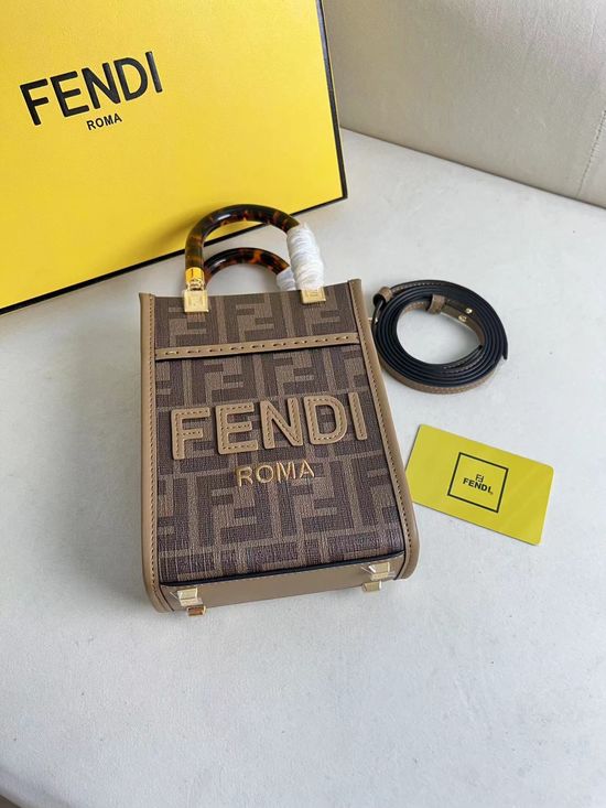 Fendi Sunshine Mini Handbag with Acrylic Handle 208