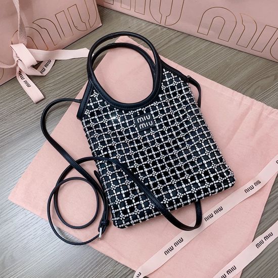 Miu Miu Crystal-Embellished Handbag 5BA281