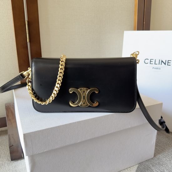 Celine TRIOMPHE CANVAS Flap Chain Bag 110972