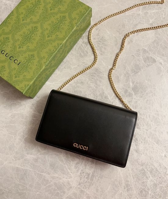 Gucci Black Leather Wallet 772643