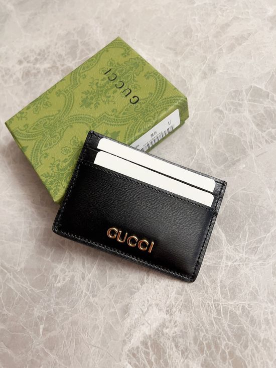 Gucci Black Leather Short Wallet 773428