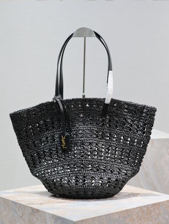 Yves Saint Laurent Woven Raffia Tote Bag 761457