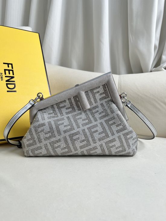 Fendi Toter Bag Double F Diamond Decorated Bag 122