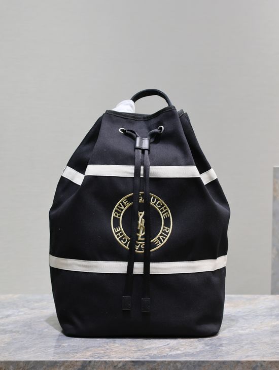 Yves Saint Laurent RIVE GAUCHE Badge Design Shoulder Bag 734682