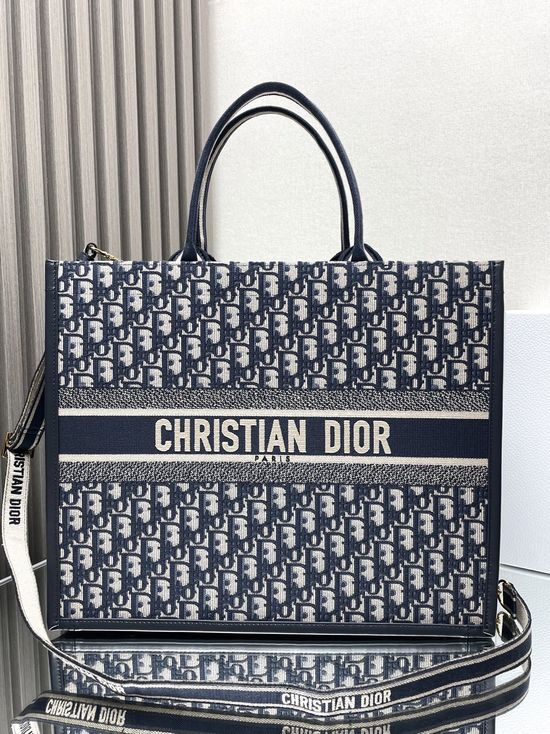 Christian Dior Embroidered Book Tote Shopping Bag