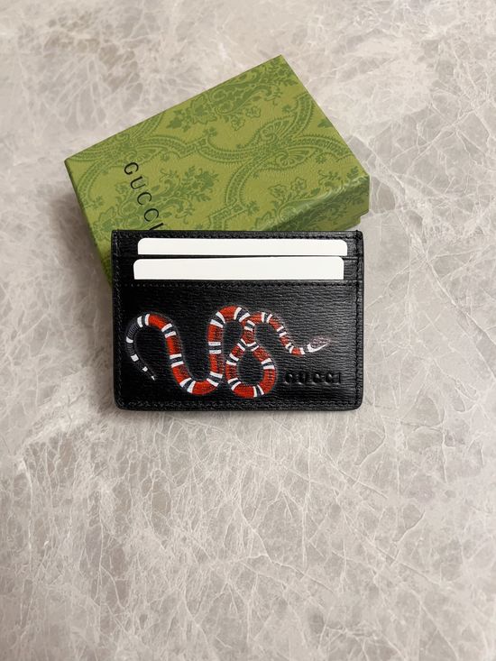 Gucci Striped Snake Pattern Card Holder 451277