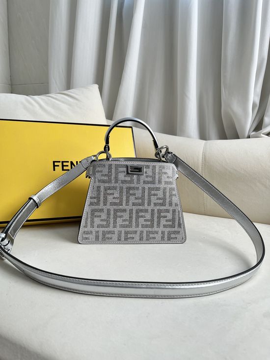 Fendi Peekaboo ISeeU Crystal Decorated Handbag 6026