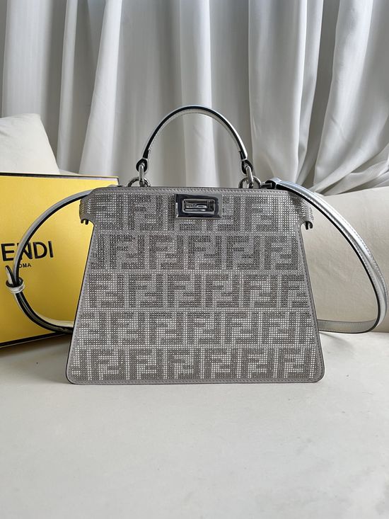 Fendi Peekaboo ISeeU Crystal Embellished Handbag 6023