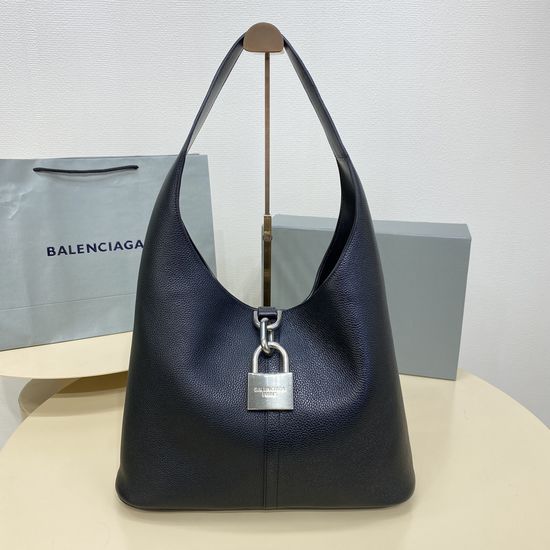 Balenciaga Locker Grained Leather Hobo Bag 771636