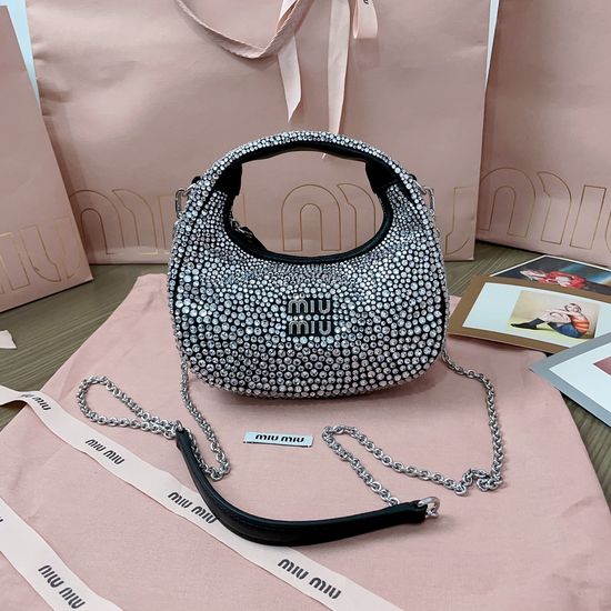 Miu Miu Crystal Geometric Pattern Mini Shoulder Bag 5BP078